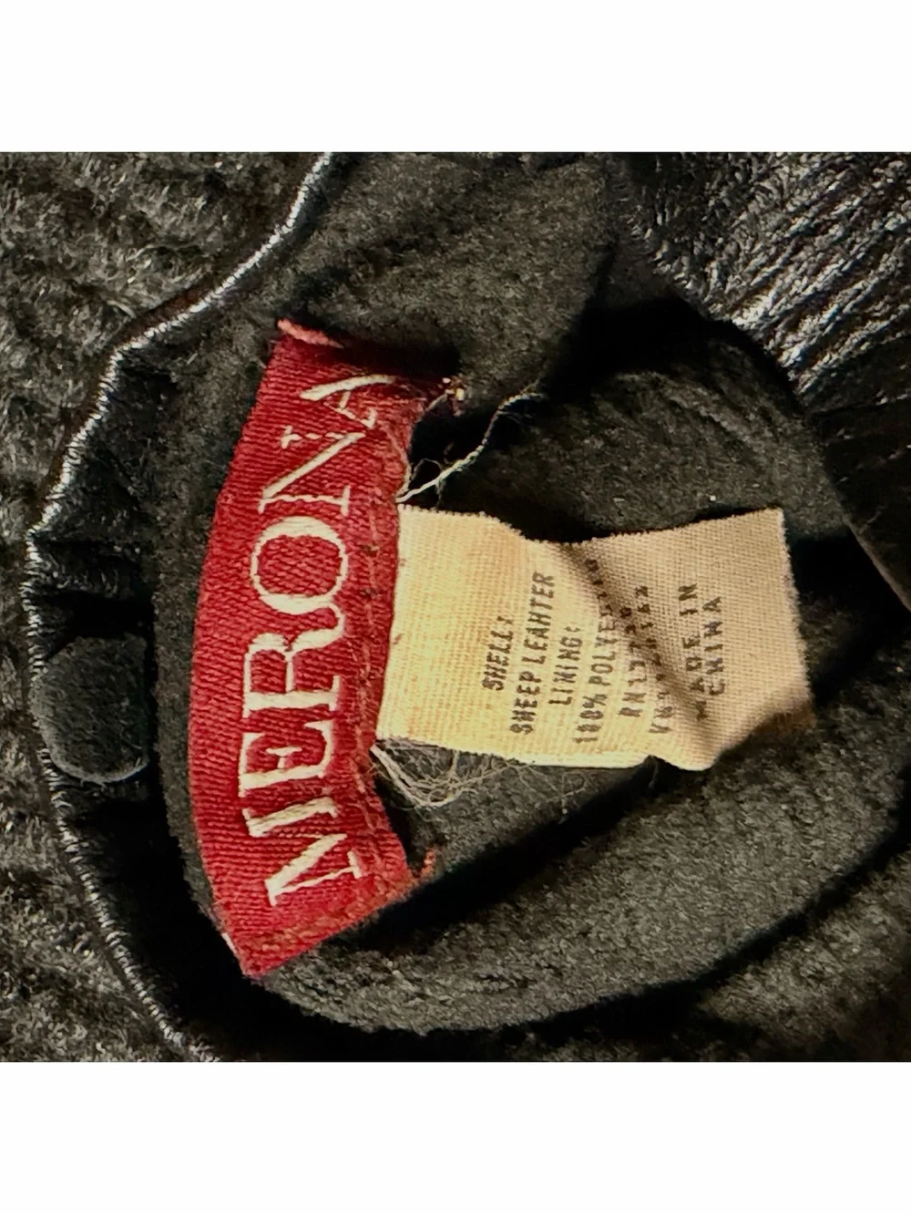 Vintage Merona Black Sheep Leather Gloves Women’s Classic Minimalist